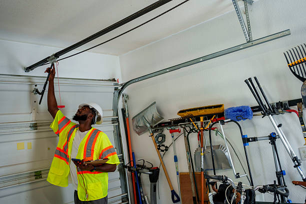 Professional Garage Door Panel Replacement technician working in Seminole County County, GA